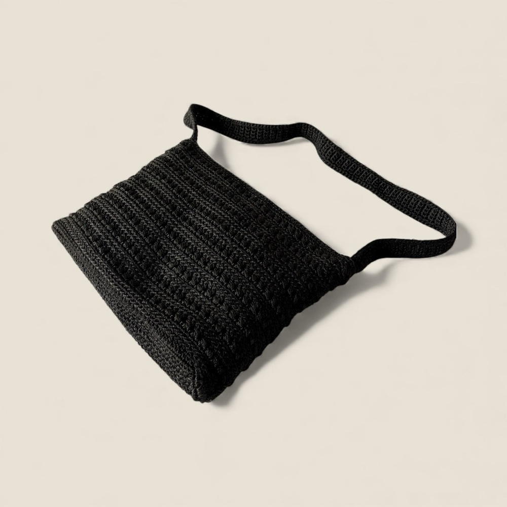 The Sak Black Crochet Shoulder Purse - Picture 2 of 7